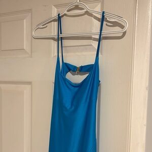 Bright Blue Spaghetti Strap Mini Dress